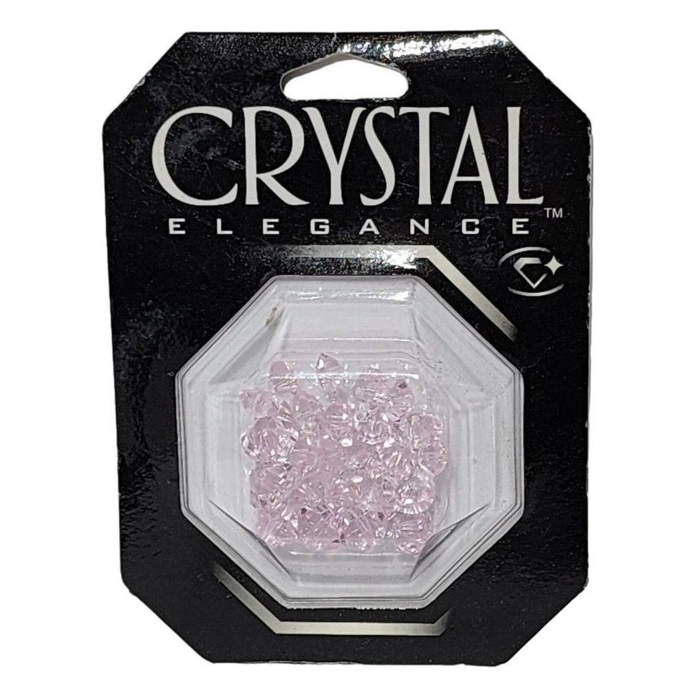 New Crystal Elegance Fauceted Beads Light Rose Pink Genuine Lead Crystal 24pc